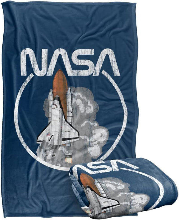 NASA Space Shuttle Silky Touch Super Soft Throw Blanket, 36" x 58" for Cozy Comfort
