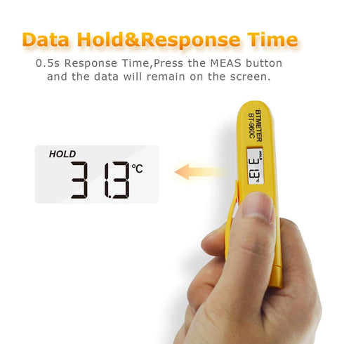 Mini Digital Infrared Thermometer, BTMETER BT-960C Temperature Pen for Instant Read Cooking, BBQ, Wine