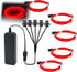 Ourbest EL Wire Lights - Battery Powered Wearable LED Neon String Light, 5in1 DIY Sign Kit, 1M Red