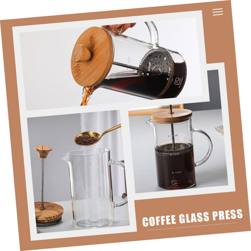 Ciieeo Espresso Coffee Cup, Glass Press Kettle, Cold Brew Coffee Pot, Borosilicate Coffee Pot for Travel