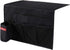 5 Pockets Bedside Caddy, Storage Organizer for Water Bottles, Magazines, Phone, Glasses (Black)