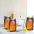 eleganttime 32 oz Amber Glass Mason Jars Wide Mouth with Airtight Lids and Bands, 6 Pack for Canning, Pickle, Fermenting