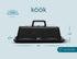 Kook Ceramic Butter Dish with Lid for Countertop, Microwave and Dishwasher Safe Butter Keeper, Black Butter Container