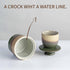Generic counter Butter Crock with Lid,French Butter Dish with Water,Butter Keeper for decor,Container Holder Kitchen