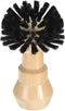 uxcell Coffee Portafilter Cleaning Brush - 1pcs Wooden Handle, 58mm Espresso Machine Portafilter Brush (Brown)