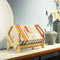 Desktop Bookshelf, Stackable Book Organizer with Handle, Storage Rack for CD/Magazine/File Folder,