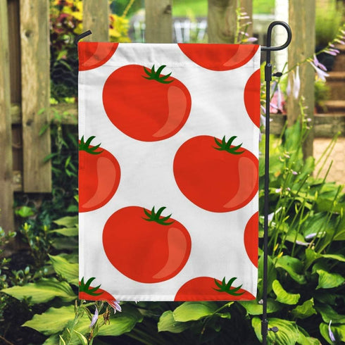 ZHONGJI Garden Flag Yard Flag ?Bright Red Tomatoes Vertical Double Sided Design Seasons Holidays Yard Outdoor Polyester 12x18 Inch