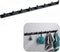 Wall Mounted Coat Racks with 8 Hooks, Modern Black Hanging Holder for Clothes, Entryway, Bathroom (29.7"x1.3")