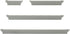 Melannco Floating Wall Shelves, Set of 4 for Bedroom, Living Room, Bathroom, Kitchen, Gray