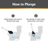 Korky BeehiveMAX Heavy Duty Toilet Plunger, Seals All Bowl Shapes for Powerful Clog Removal