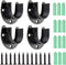OwnMy 4 Packs Closet Rod End Supports - 1-1/2" Diameter U Shaped Stainless Steel Closet Pole Sockets for Wardrobe,