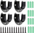 OwnMy 4 Packs Closet Rod End Supports - 1-1/2" Diameter U Shaped Stainless Steel Closet Pole Sockets for Wardrobe,