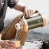 2QT 64oz 24 Large Coffee Vacuum for Hot Drinks Stainless Steel Insulated Bottle With Cup Handle Keeps Liquids Hot