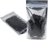 FERENLI 100 Pieces Clear Front Zipper Lock Resealable Aluminum Mylar Foil Bags for Long Term Food Storage, 3.5x5.5 inch