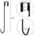 16" Wreath Hanger for Front Door, 2 Pack Wrought Iron Over The Door Hook, Matte Black