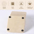 Set 6 3.9" inches Koville of Natural Marble Coasters for Coffee Table with Holder, Beige Yellow Marble Coaster Square