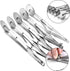 5 Wheel Pastry Cutter, Expandable Stainless Pizza Slicer, Multi-Round Baking Cutter Roller for Cookie Dough