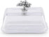 2-Piece Arthur Court Glass Butter Dish with Lid Metal Grape Knob | Classic Design Covered Butter Keeper | Covers