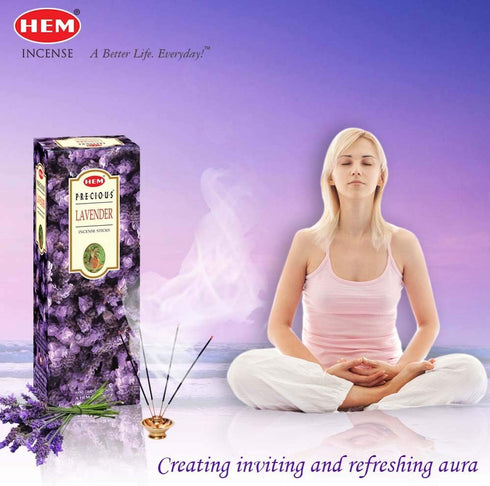 Hem Lavender Incense Sticks – 100g Pack of 2 (200g Total) – Long-Lasting Aromatherapy for Relaxation, Meditation & Home