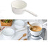1.2L Enamel Milk Pan, Non-Stick Butter Warmer, Easy to Clean Cooking Pot for Home Kitchen (White)