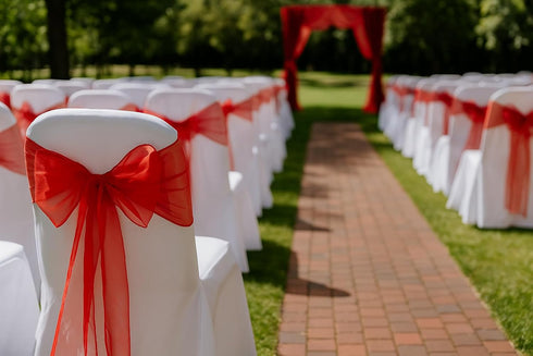 Set 10 (7 Inch 108 Inch (17CM 275CM), of Chair Bows Sashes Tie Back Decorative Item Cover ups for Wedding Reception
