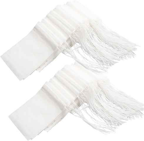 Eketirry 100pcs (White,1.97 x2.76 inch) Tea Filter Bags for Loose Tea, Mini Empty Tea Bags, Natural Wood Pulp Paper