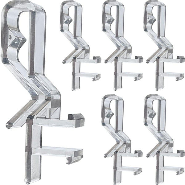 Hidden Channel Valance Clips, 10pcs Clear Color for Faux and Real Wood Window Blinds