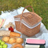 Portable Travel Utensils Set with Case, Pink Reusable Silverware Set, Stainless Steel Knife Forks Spoons for Camping