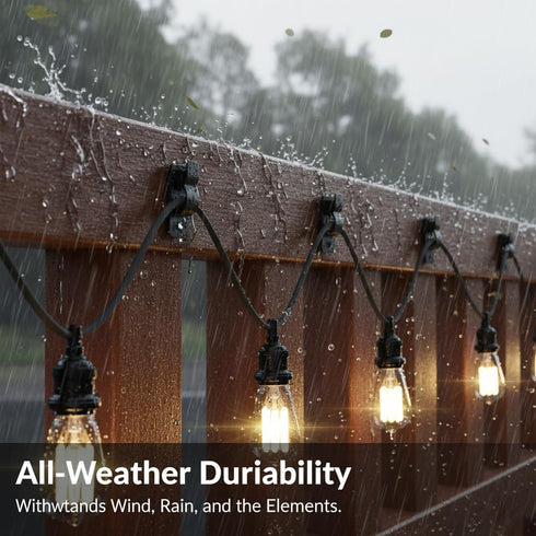 80Pack Outdoor String Light Clips Screw-in Hooks,Weatherproof Cable Hangers and Clips for Hanging Fairy Lights
