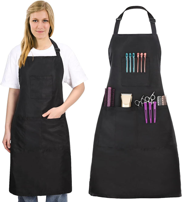 Noverlife Hair Stylist Apron with 4 Pockets, Hair Resistant 34 Inch Long