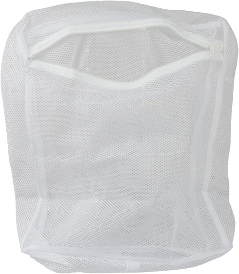 Home Basics Laundry Bag for Washing Machine, White | Lingerie Mesh Laundry Bag with Zipper | Washer Bags for Travel