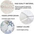 Blue Ocean Waterproof Outdoor Pillow Covers 18x18 Inch Set of 2, Nautical Coastal Starfish Coral Shell Conch Throw