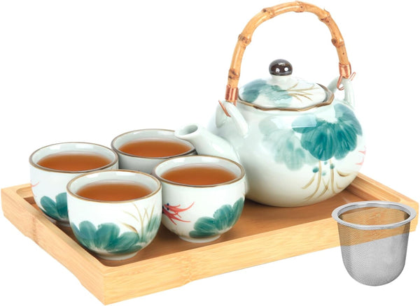 Japanese Tea Set Porcelain Tea Set with Teapot and Tea Cup Set