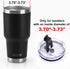 koodee 30 oz Tumbler Lids, 2 Pack Spill-proof Covers for 30 Oz YETI Rambler, Ozark Trail, and More (White)
