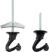 Hxchen 38mm/1.5" Heavy Duty Ceiling Hooks - Swag Hook with Steel Screws for Hanging Plants, Black (2 Sets)