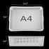 Plastic Storage Trays Baskets, Set of 6 Organizing Baskets, 13.2 x 9.6 x 3.6 Inches (White)