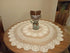 Damanni Beige Cotton Handmade Crochet Lace Tablecloth Doilies, Round, 35 Inch