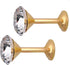 1 Pair Simple Design Diamond Crystal Curtain Hooks - Gold Decorative Tiebacks