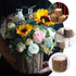 Wooden Flowers Rustic Flower Pot, Wood Bark Planter Container for Indoor Outdoor Succulent Bonsai Pots