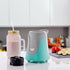 OVENTE Electric Personal Portable Blender, 18 Ounce Drink Mixer with Glass Jar and Stainless Steel Blades (Turquoise)