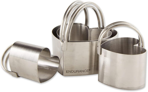 RSVP International Endurance Heart Shape Biscuit Cutters, Set of 4, Stainless Steel