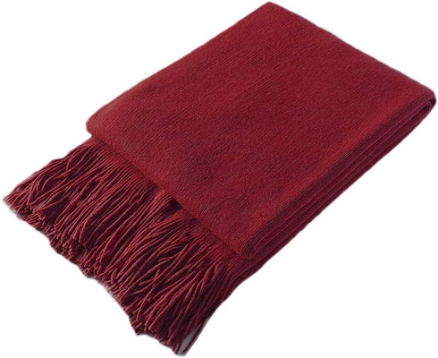 Homiest Cozy 60 80 Inch) Decorative Knitted Throw Blanket with Fringe, Lightweight Blanket Acrylic Knit Blanket, Soft