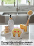 2-Slot Countertop Ceramic Sponge Holder, Dish Sponge Holder for Kitchen Sink, Keeps Sponges Dry & Clean, Rust-Free