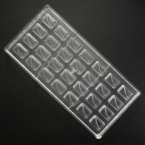 Polycarbonate Chocolate Mold, DIY Candy Mould, Clear Hard Plastic Bakeware Pastry Tools, Rectangle Shaped
