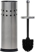 Blue Toilet Brush with Stainless Steel Holder, Chrome Cleaning Brush Holder, Toilet Bowl Cleaner