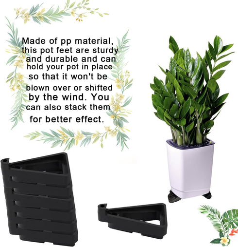 10 ZLY PCS Pot Feets for Outdoor Planter, Pot Toes,Invisible Breathable Pot Stands Toes Lifters for Indoor Outdoor