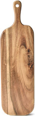 Acacia Wood Cutting Board with Handle, Small Size Charcuterie Board, 16'' x 4.7'' x 0.6'', BILL.F