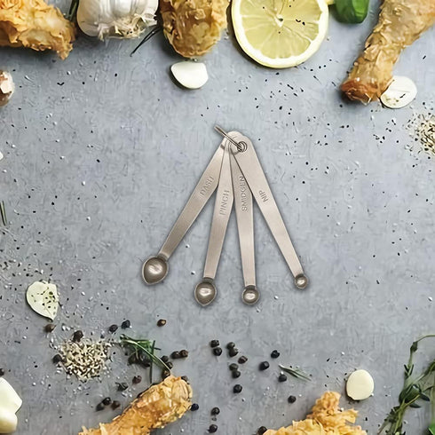 Mini Measuring Spoons Set | Small Stainless Steel Teaspoon for Cooking and Baking, Suitable for Tiny Ingredients