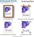heshengzaixian Purple Flower Bathroom Wall Art Print, Mauve Rose Floral Relax Soak Unwind Quotes, Set of 4, 8X10in