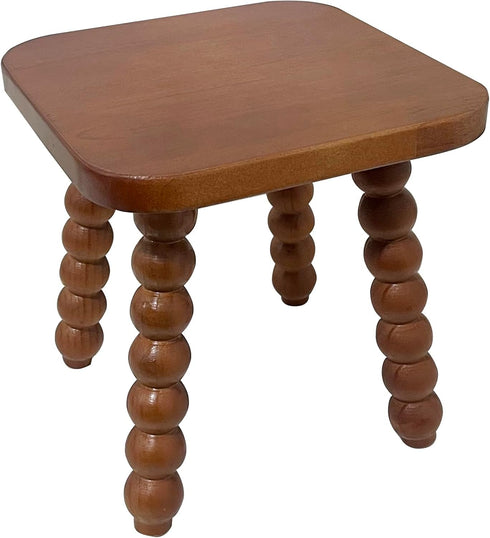 JUIOETUR Solid Wooden footstool9.3 Inch - Short Stool for Kids & Adults, Sensory